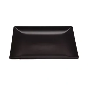 Plato Postre Negro Stoneware 18X18X1.7 Stoneware