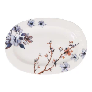 Bandeja Porcelana Decorada Oval Toscana