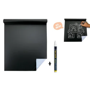 Rollo Pizarra Autoadhesivo+ Marcador Securit