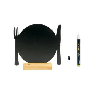 Pizarra De Mesa Forma Plato+Marc.24X25.3X6Cm Securit