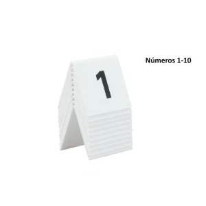 Letrero Mesa Blanco C/Numeros 5.2X5.2X4.5Cm Securit