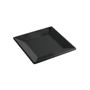 Plato Postre Ming Negro 20.5X20.5X2.4Cm Melamina