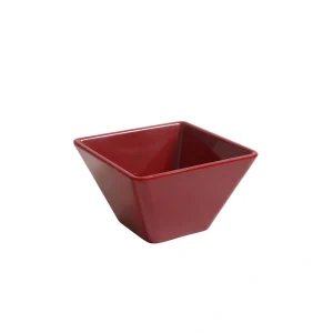 Bowl Melamina Ming Cuadrado Rojo