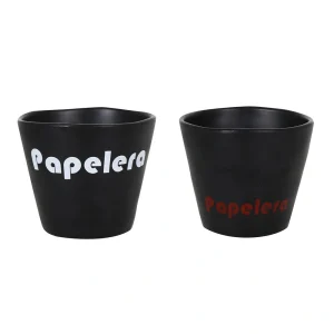 Bowl Papelera Negra 11X9Cm Melamina