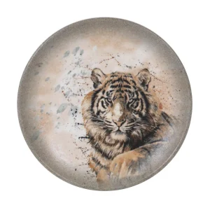 Plato Postre Tigresavanna 21X2.2Cm Bonna