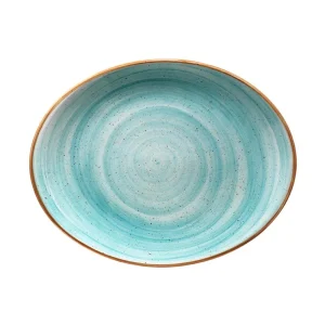 Bandeja Oval 31X24 Cm Aqua Blue Bonna