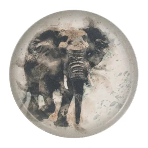 Plato Presentacion Elefantesavanna 32X2Cm Bonna