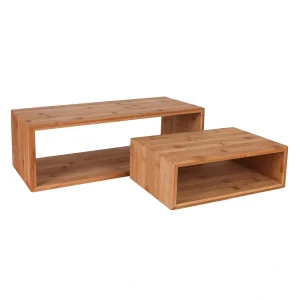 Set 2 Soportes Rec.Bambú 45X20X15+30X20X10Cm