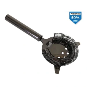 Colador Gusanillo Negro Inox