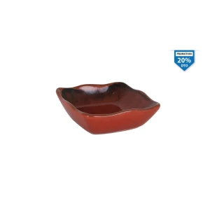 Bowl Cuadrado Decorado 10.5X10.5X3Cm Porcelana