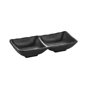 Doble Bowl Terra Me Negro 17.5X8.5X3.5Cm Melamina