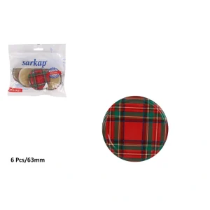 Set 6 Tapas 63T Twist Off Scots Vidrio