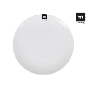 Plato Llano Porcelana Blanca Mobius