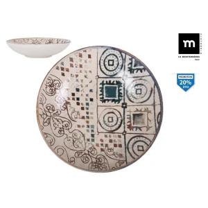 Plato Hondo 21Cm Creta Monaco Brillo Porcelana