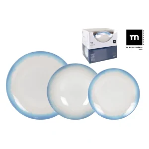 Vajilla 12 Pcs Ibiza Monaco Brillo Porcelana