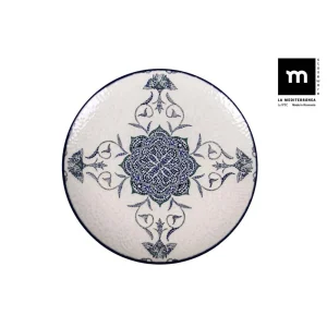 Plato Llano 26 Cm Rosetta Monaco Brillo Porcelana