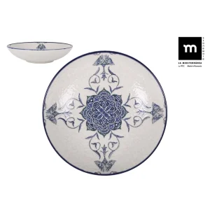 Plato Hondo 21 Cm Rosetta Monaco Brillo Porcelana
