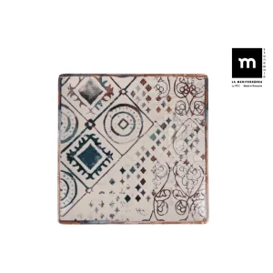 Plato Postre 18X18 Cm Grecia Elite Brillo Porcelana