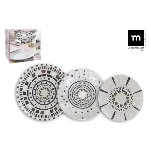 Vajilla 12Pcs Barroc Monaco Ivory Brillo Porcelana