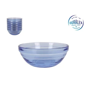 Ensaladera Vidrio Duralex Azul Marine Apilable