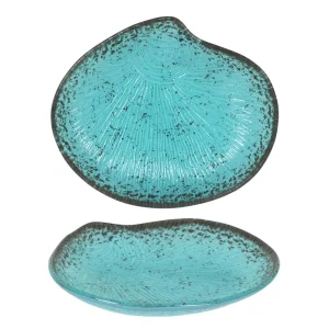 Bandeja Vidrio Purasangre Concha Turquesa
