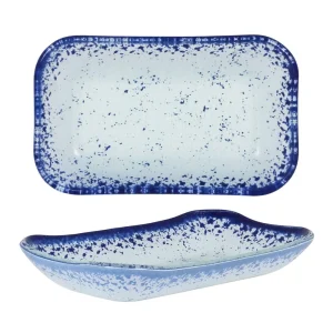 Bandeja Vidrio Purasangre Rectangular Cobalto