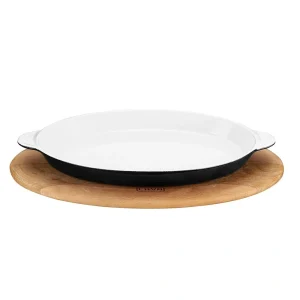 Bandeja Oval 24X18Cm 55Cl C/ Soporte De Haya Purasangre