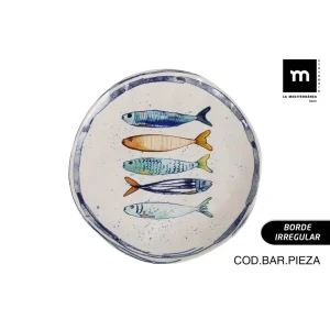 Plato Llano 26Cm Peixe Iberica Brillo Porcelana