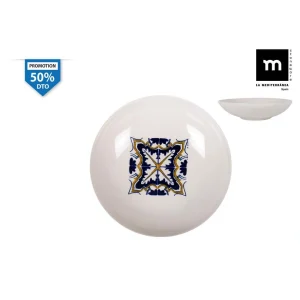 Plato Hondo 21Cm Luana Monaco Brillo Porcelana