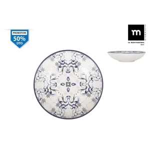 Plato Hondo 21Cm Tesa Monaco Brillo Porcelana