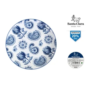 Plato Llano Porcelana Decorada Santa Clara