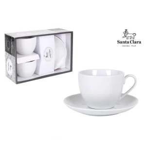 Set 2 Tazas Te200Cc C/Plato Turiasanta Cla Porcelana
