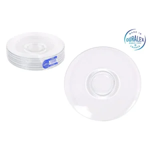 Set 6 Platos Transp. 14Cm Caprice Vidrio