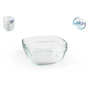 Bol Vidrio Duralex Cuadrado Transparente Apilable