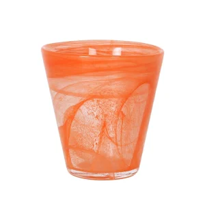 Vaso Agua Sirtaky Naranja 28Cl 9.5X10Cm Vidrio