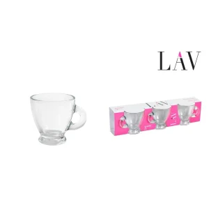 Set 3 Tazas C/Asa 95Cc Espress Vidrio