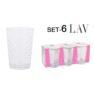 Set 6 Vasos Agua 205Cc Sedef Vidrio